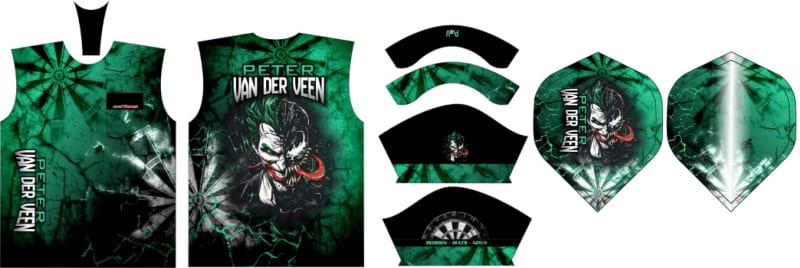 Dartshirt en flights Peter van der Veen