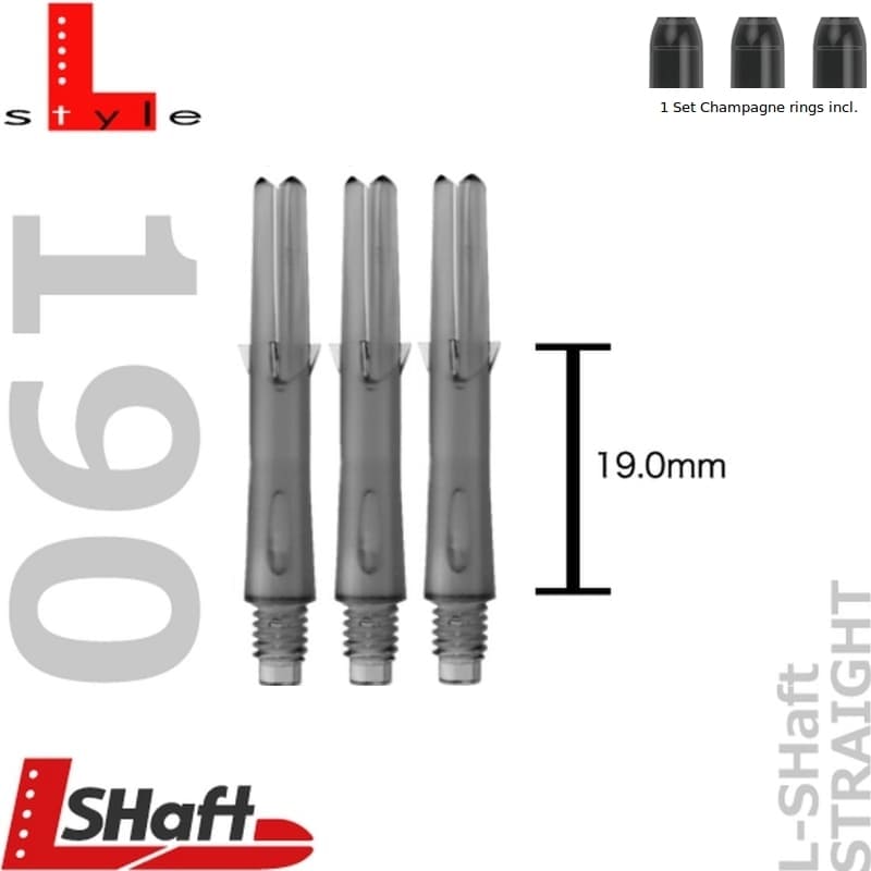 L Style Shafts clear black short 190 L Style Shafts clear black short 190