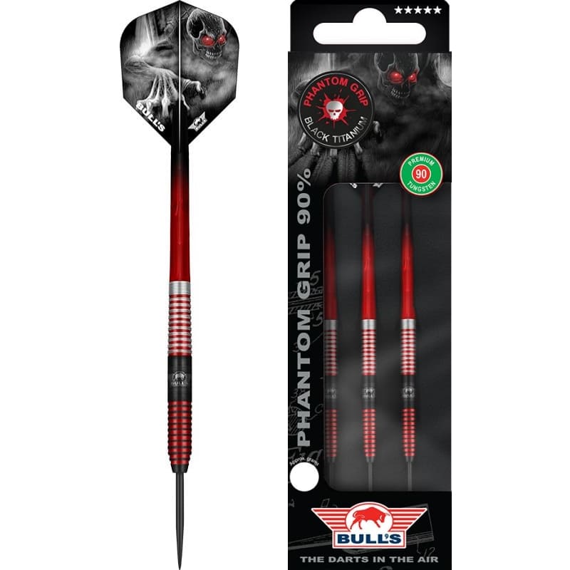 Bull's Phantom Grip 90% red dartpijlen