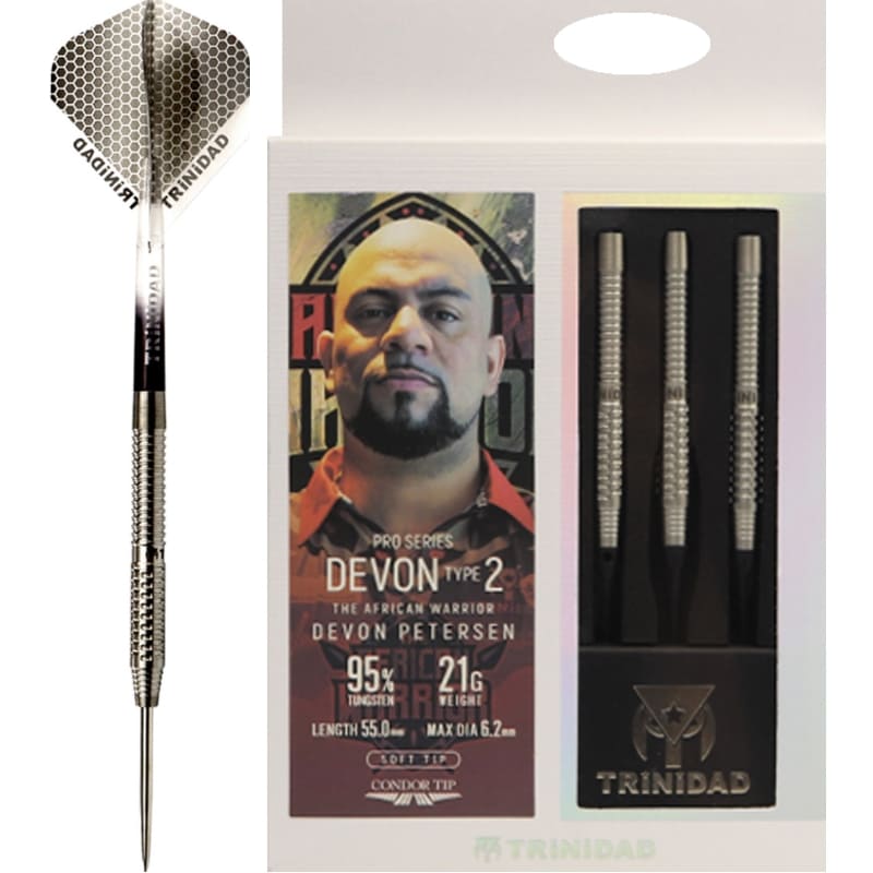 Devon Petersen dartpijlen Type 2 steel 95% tungsten