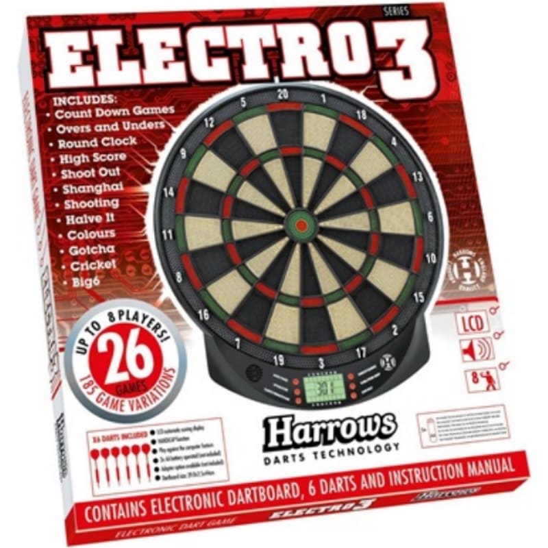 Harrows Electro 3 dartbord verpakking